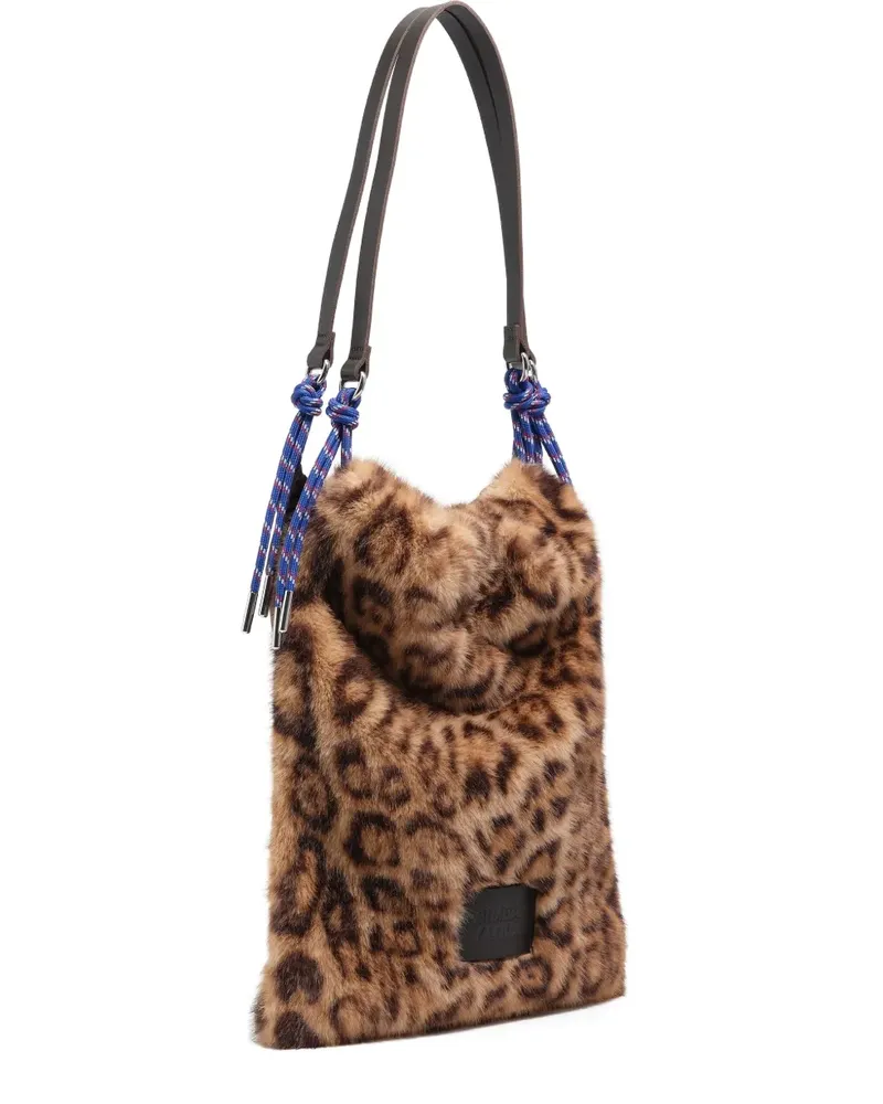 BIMBA Y LOLA Schultertasche mit Leoparden-Print - Braun Braun