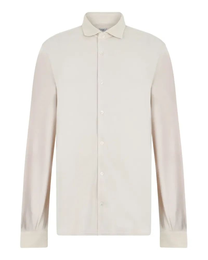 Fedeli long-sleeve button-up shirt - Nude Nude