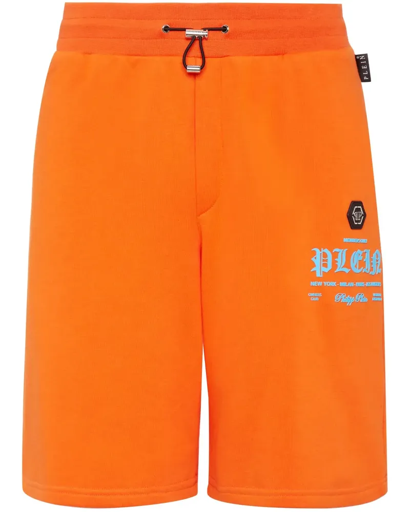 Philipp Plein Joggingshorts mit Logo-Print - Orange Orange