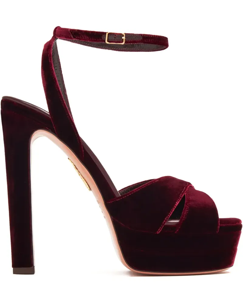 Aquazzura Divine Plateau-Sandalen mit Riemen 130mm - Rot Rot