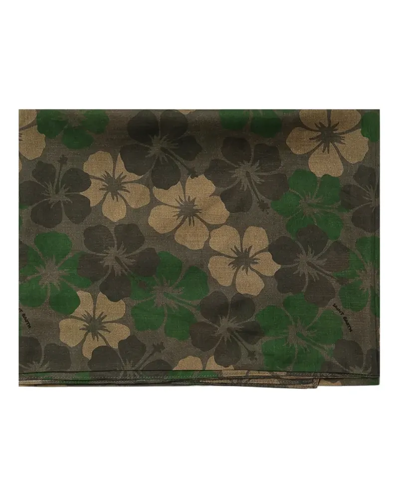MC2 Saint Barth hibiscus-print tie-waist sarong skirt - Braun Braun