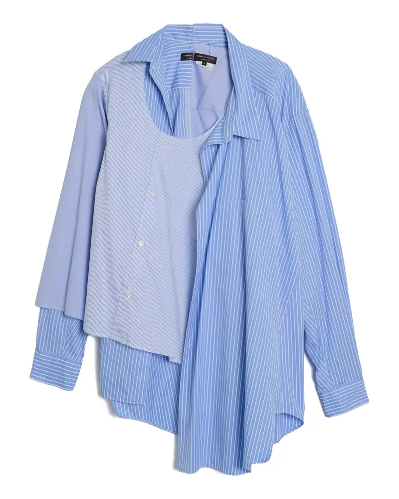 Comme des Garçons stripe-pattern shirt - Blau Blau
