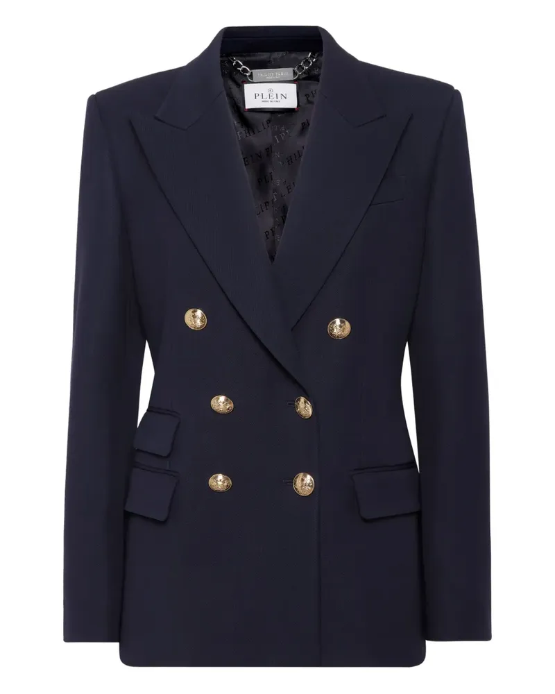 Philipp Plein Doppelreihiges Marine Sakko - Blau Blau
