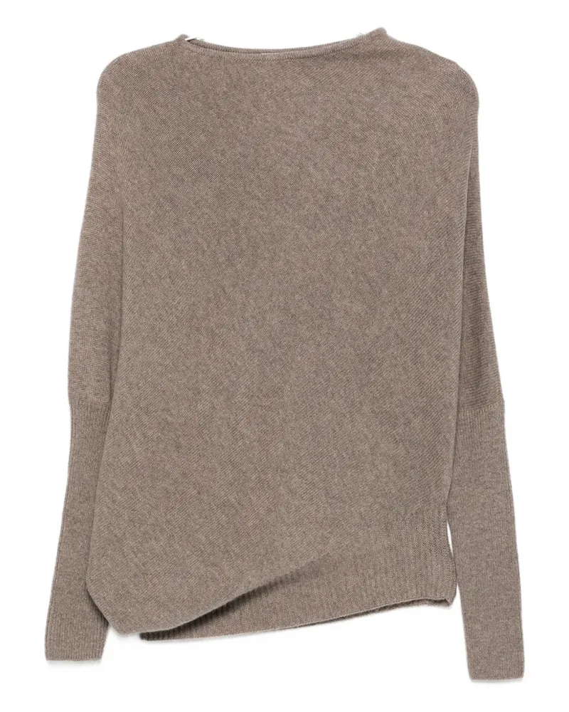 AGNONA asymmetric-hem sweater - Nude Nude