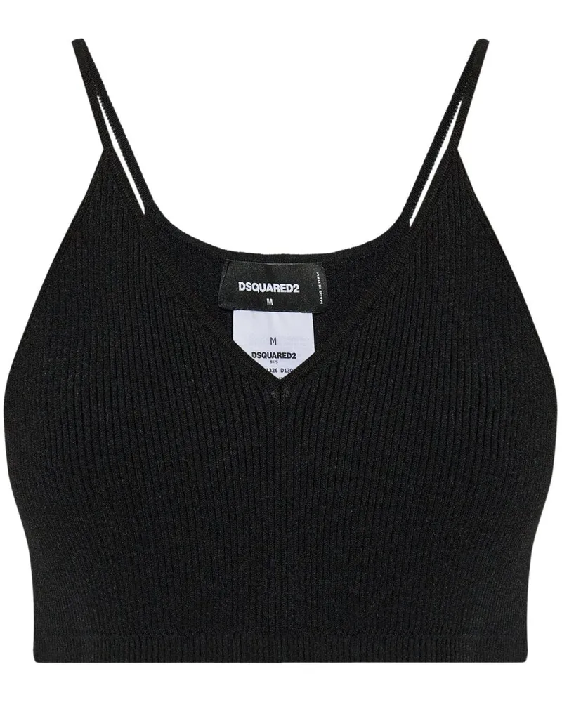 Dsquared2 Oberteil mit Logo - Schwarz Schwarz
