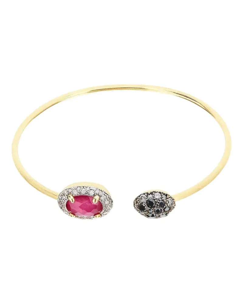NANIS diamond ruby bangle bracelet - Gold Gold