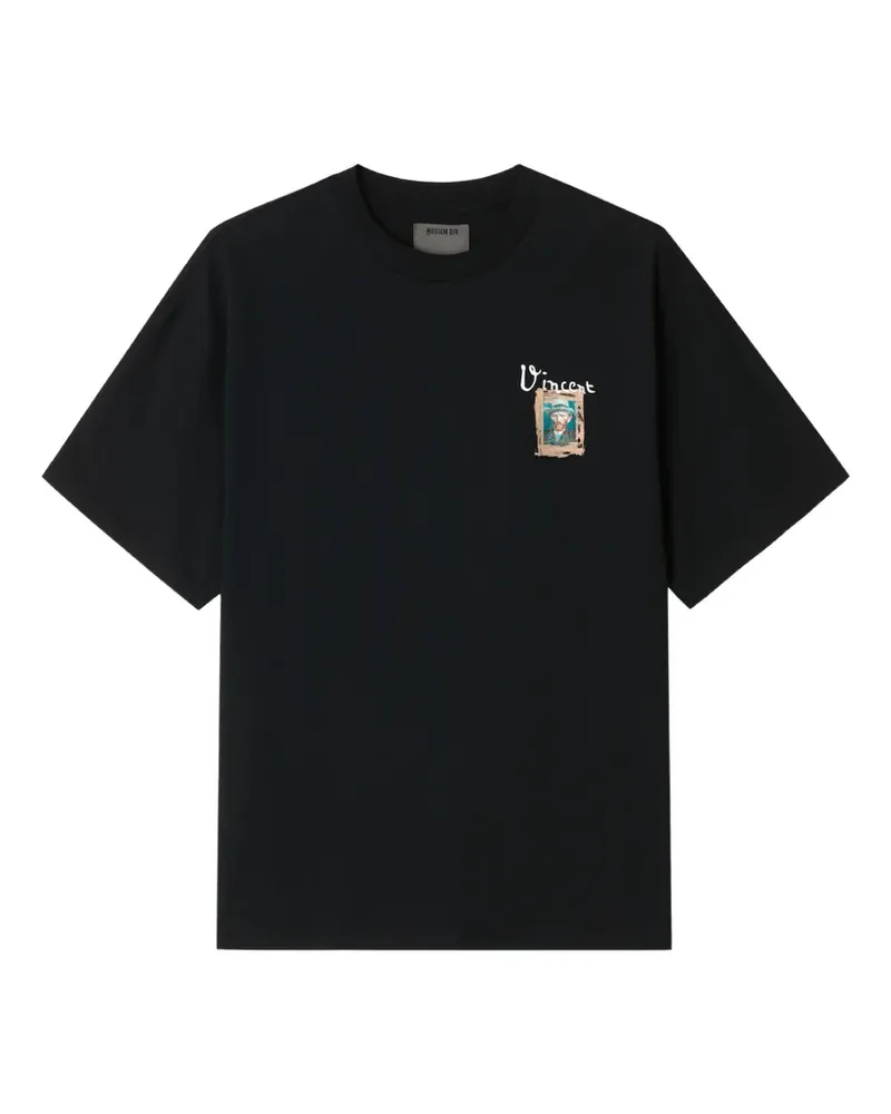 Musium Div. T-Shirt mit Malerei-Print - Schwarz Schwarz