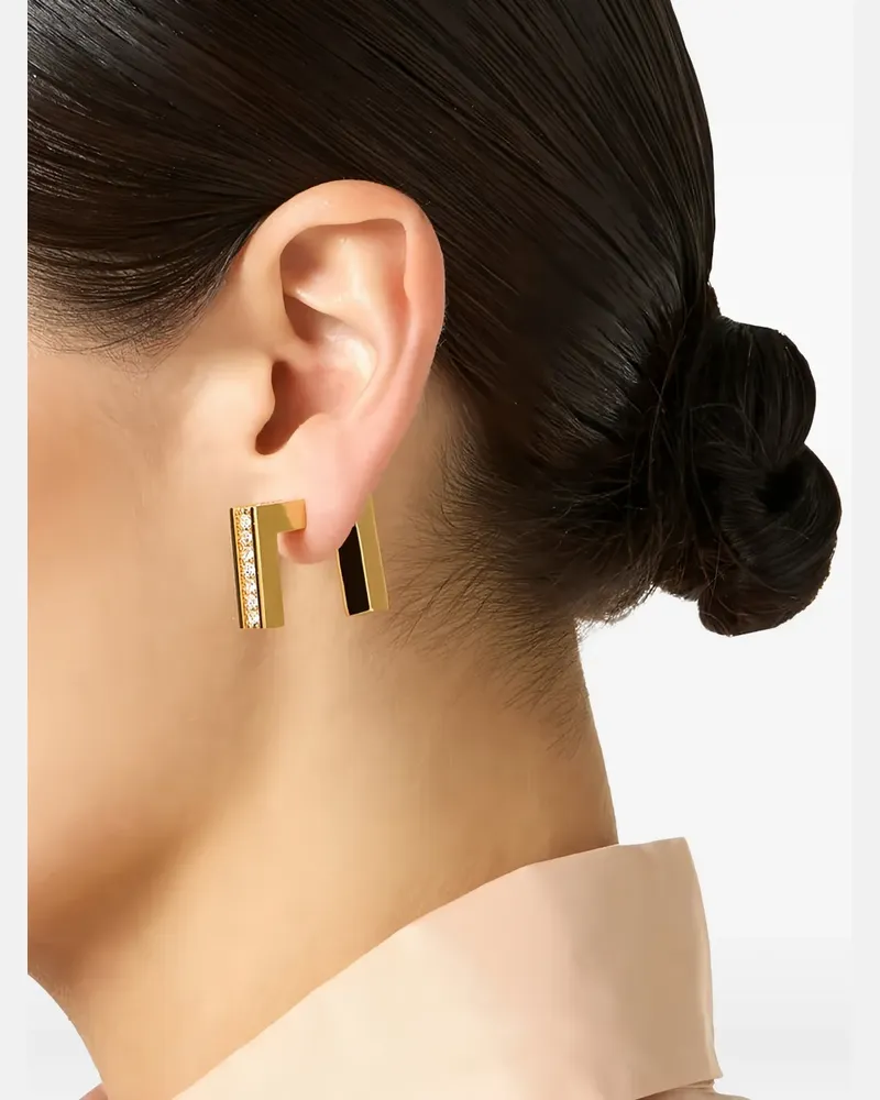 Elisabetta Franchi rhinestone-embellished earrings - Gold Gold