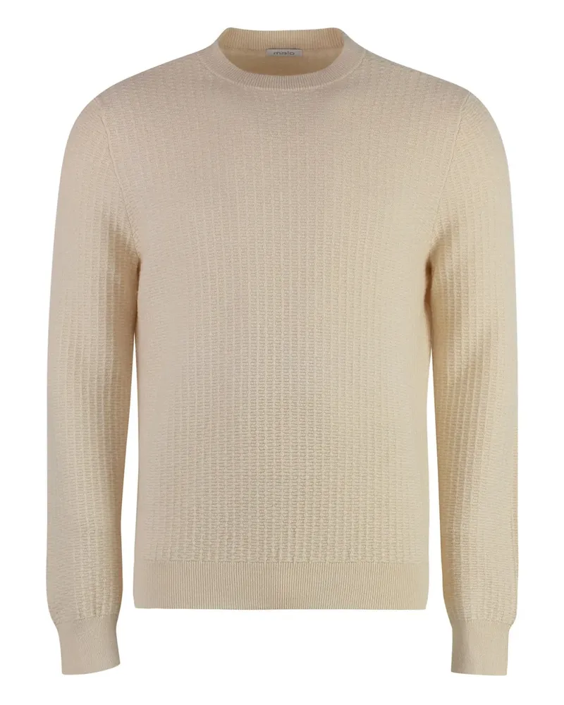 Malo Gerippter Pullover - Nude Nude