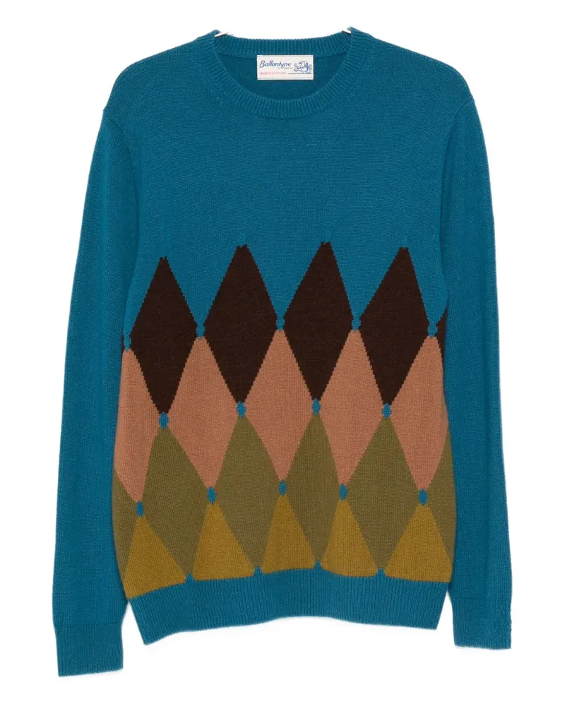 Ballantyne argyle-knit crew-neck sweater - Blau Blau