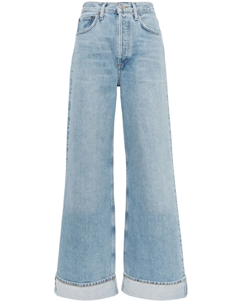AGOLDE Weite Dame High-Rise-Jeans - Blau Blau