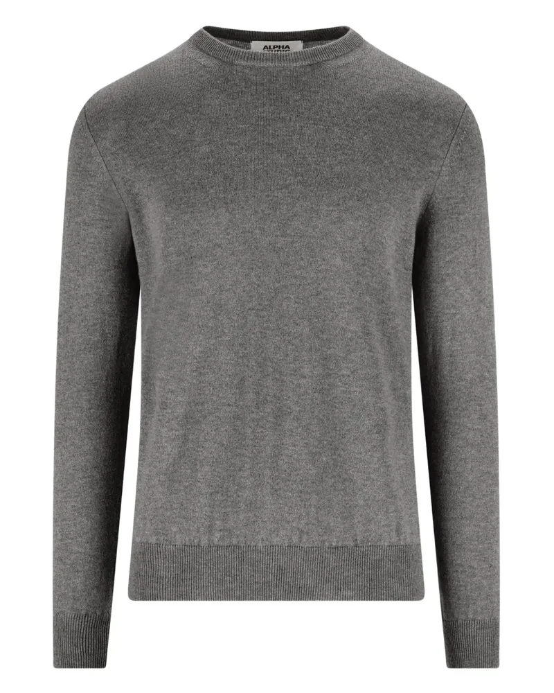 Alpha Studio Kaschmirpullover mit Rundhalsausschnitt - Grau Grau