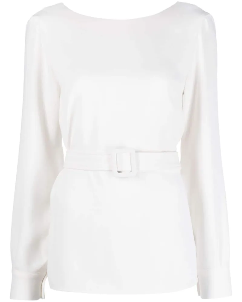 P.A.R.O.S.H. Bluse mit Gürtel - Nude Nude
