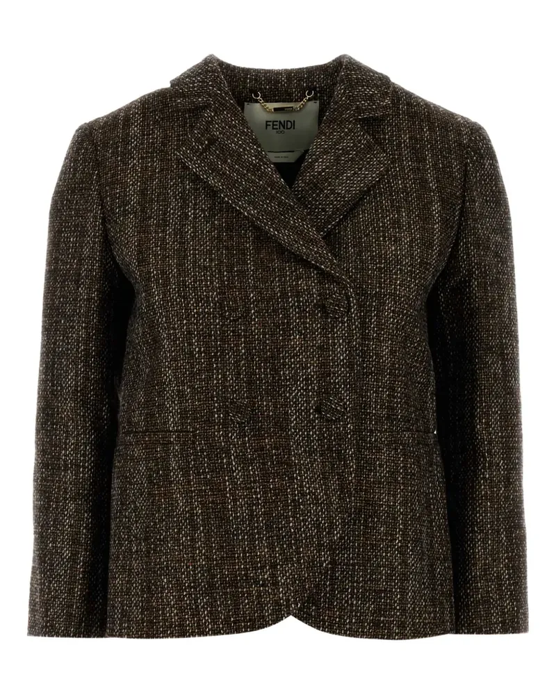 Fendi Cabanjacke aus Tweed - Braun Braun