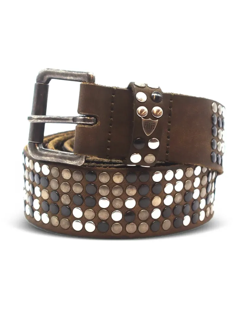 HTC Hollywood Trading Company 5.000 STUDS leather belt - Braun Braun