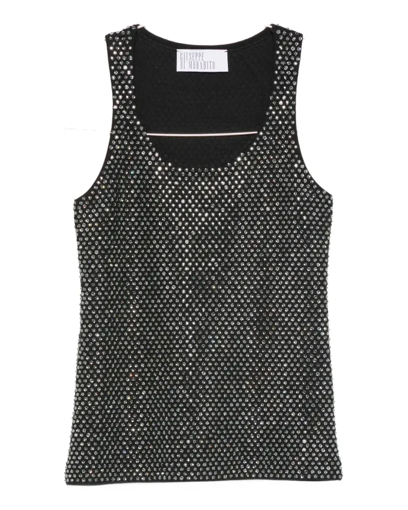 Giuseppe di Morabito crystal-embellished ribbed-knit top - Schwarz Schwarz