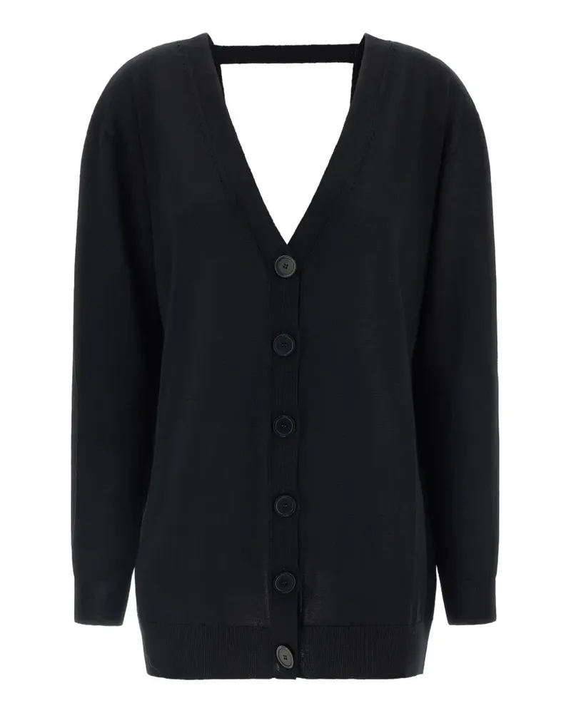 NUDE Cardigan mit V-Ausschnitt - Schwarz Schwarz