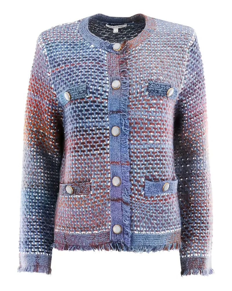 Veronica Beard Sariyah Jacke mit Fransen - Blau Blau