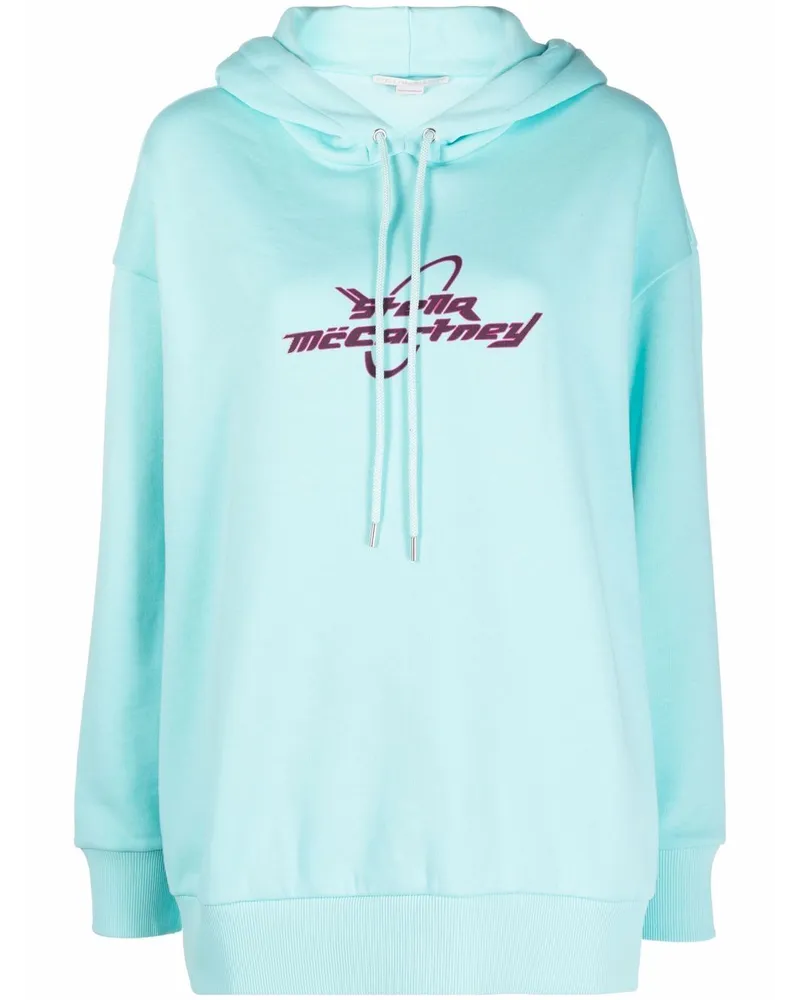 Stella McCartney Hoodie mit Logo-Print - Blau Blau