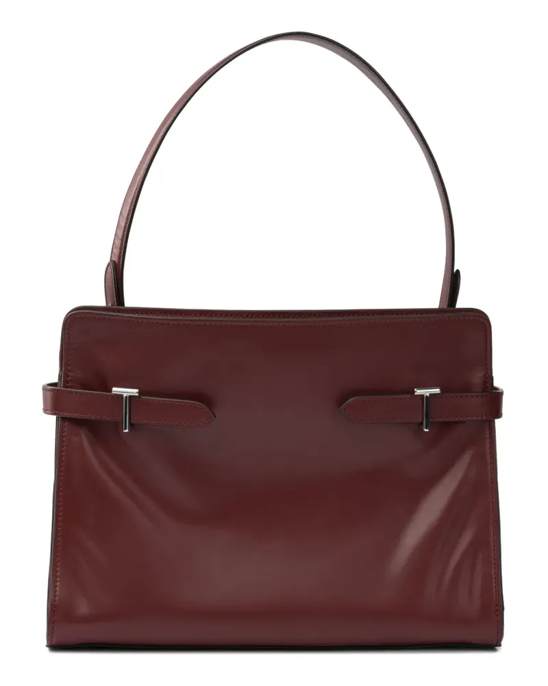 Le Tanneur Große Emilie Schultertasche mit Schnallenriemen - Rot Rot