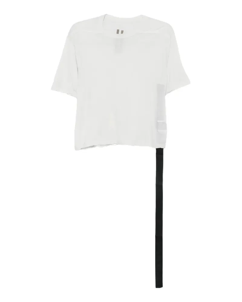 DRKSHDW by Rick Owens Ungesäumtes T-Shirt mit Webriemen - Weiß Weiß