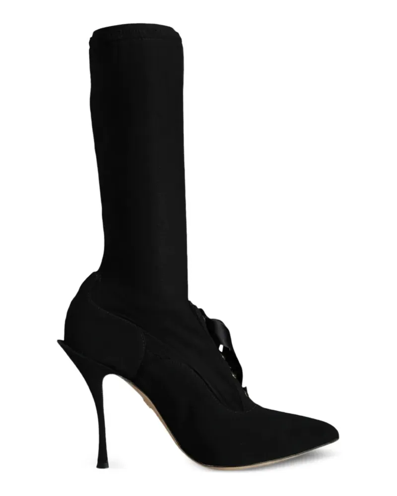 Dolce & Gabbana Schnürstiefel mit hohem Absatz - Schwarz Schwarz