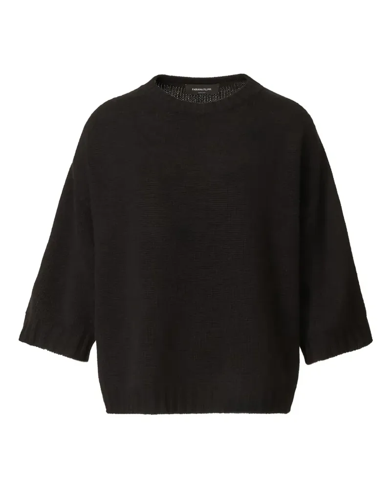 Fabiana Filippi Kastiger Pullover - Schwarz Schwarz