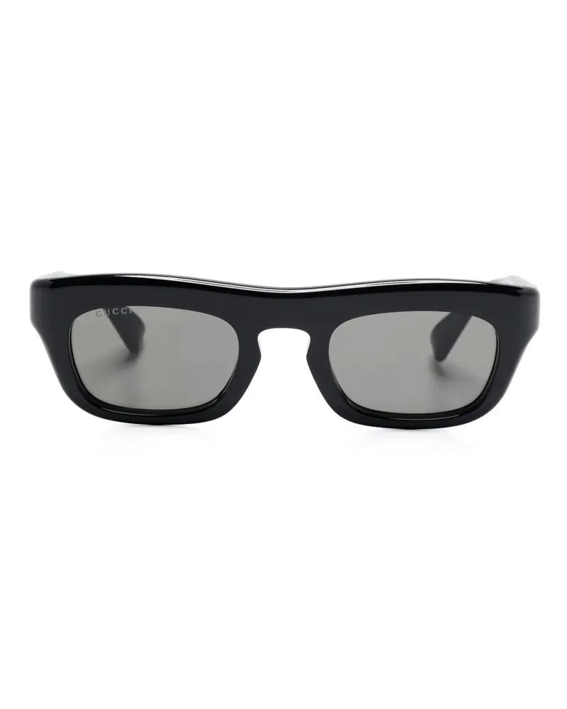 Gucci Sonnenbrille mit eckigem Gestell - Schwarz Schwarz