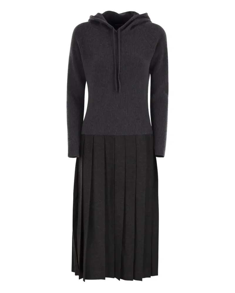 Fabiana Filippi Midikleid mit Falten - Grau Grau