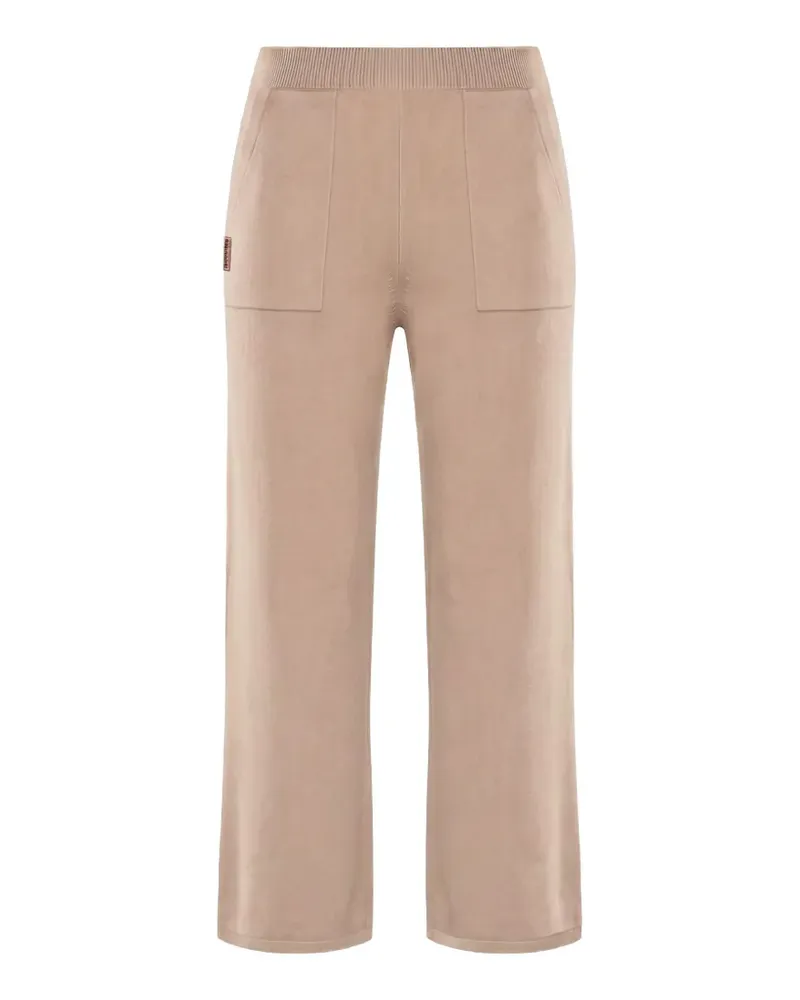 MOORER Gerade Hose mit geripptem Bund - Nude Nude