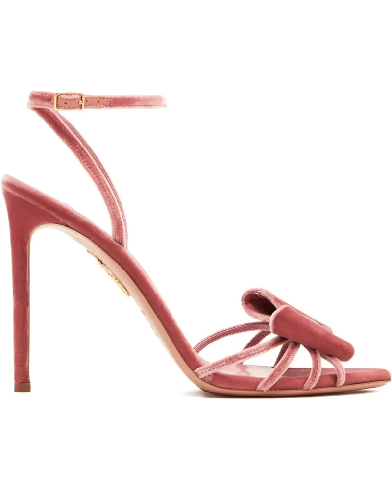 Aquazzura 105mm bow-embellished stiletto sandals - Rosa Rosa