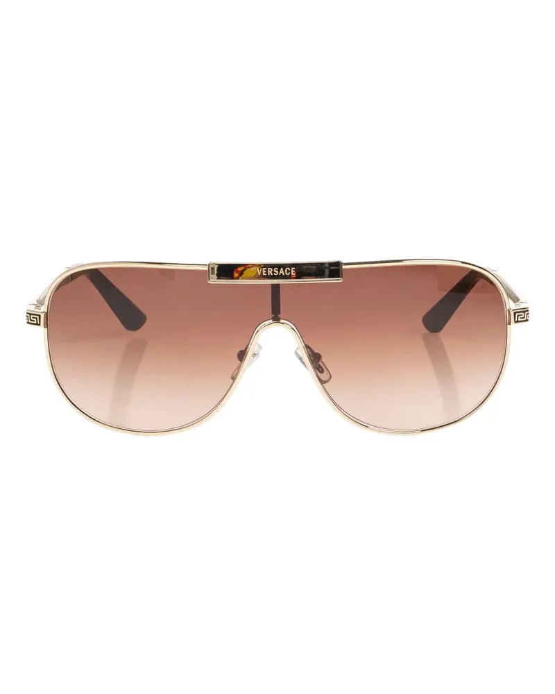 Versace Greca-temple pilot-frame sunglasses - Gold Gold
