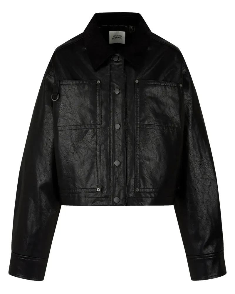STUDIO TOMBOY Jacke aus Faux-Leder - Schwarz Schwarz