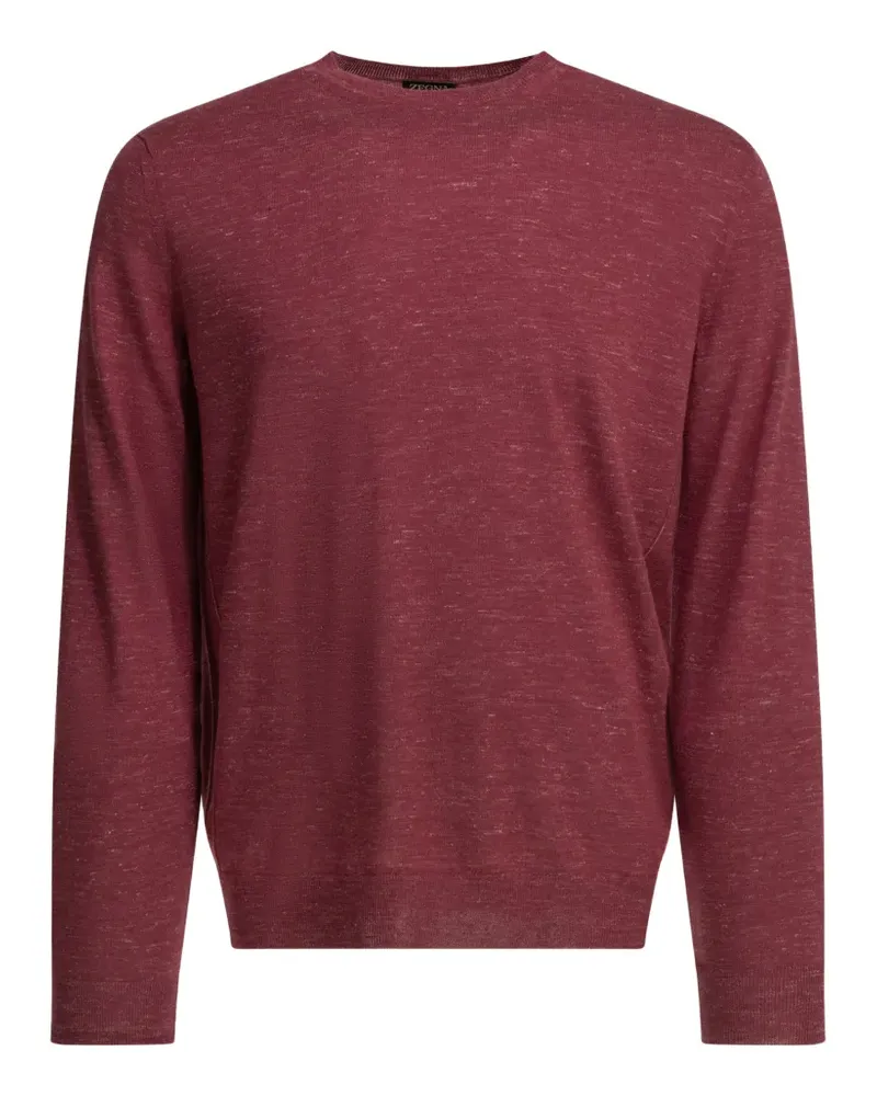 Ermenegildo Zegna marl-knit crew-neck sweater - Rot Rot
