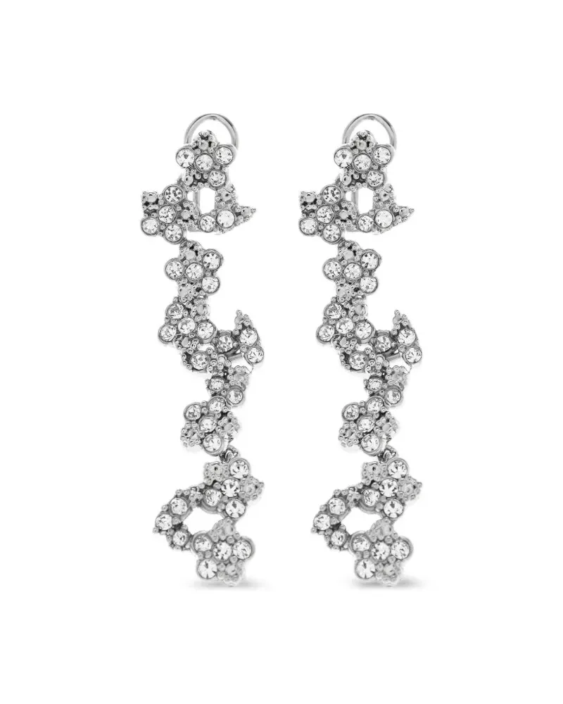 Jil Sander Ohrringe mit Kristallen - Silber Silber