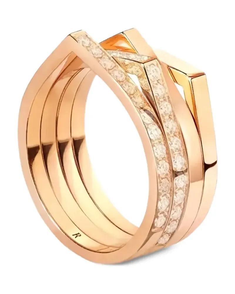 Repossi 18kt Rotgoldring mit Diamanten - Rosa Rosa