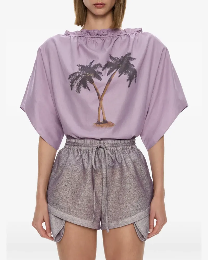Christopher Esber Gerüschtes Mirage Palm Oberteil - Violett Violett