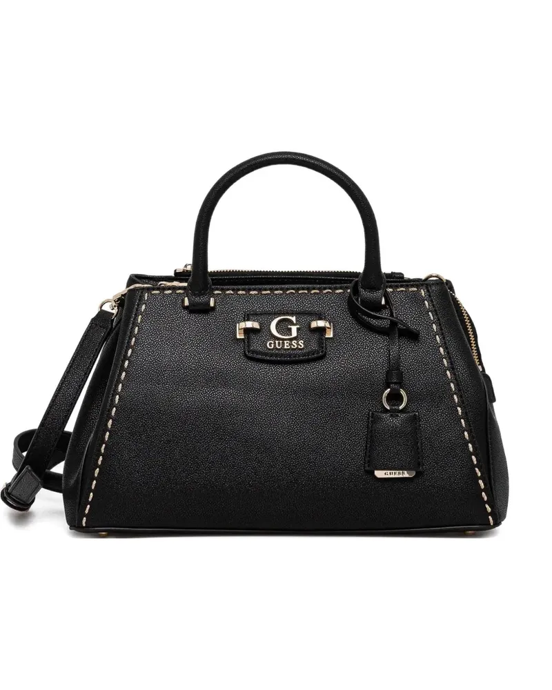 Guess Handtasche mit Ziernaht - Schwarz Schwarz