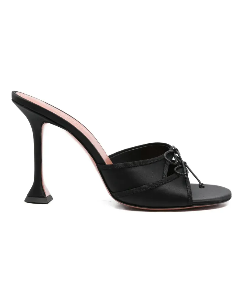 Amina Muaddi Eleonora Sandalen mit Schleife - Schwarz Schwarz