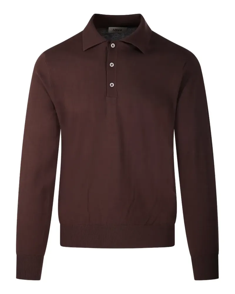 Altea Langärmeliges Poloshirt - Braun Braun