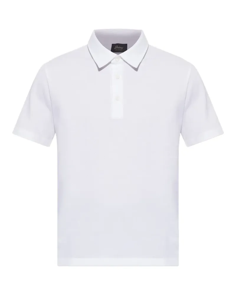 Brioni Poloshirt mit kurzen Ärmeln - Weiß Weiß