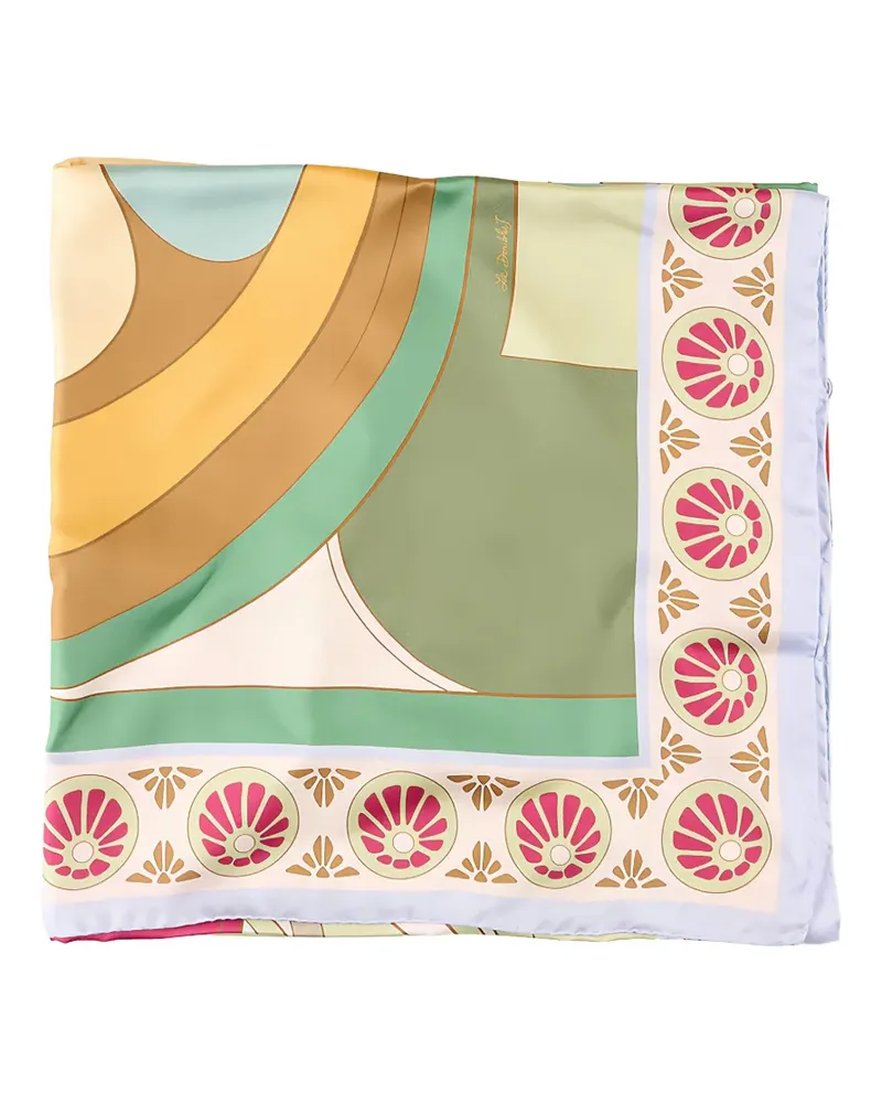 La DoubleJ Reversible Foulard 90 graphic-print silk scarf - Grün Grün