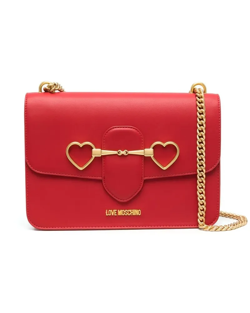 Moschino Schultertasche mit Herz-Motiv - Rot Rot