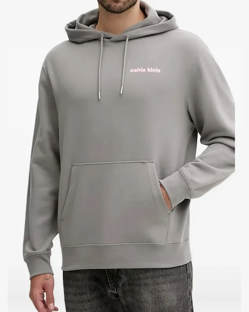 Calvin Klein logo-print hoodie - Grau Grau