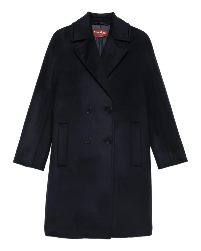 Max Mara Doppelreihiger Mantel - Blau Blau