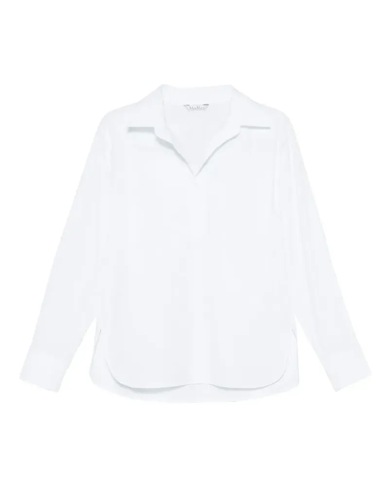 Max Mara Hemd aus Baumwollstretch – Optical White - Weiß Weiß