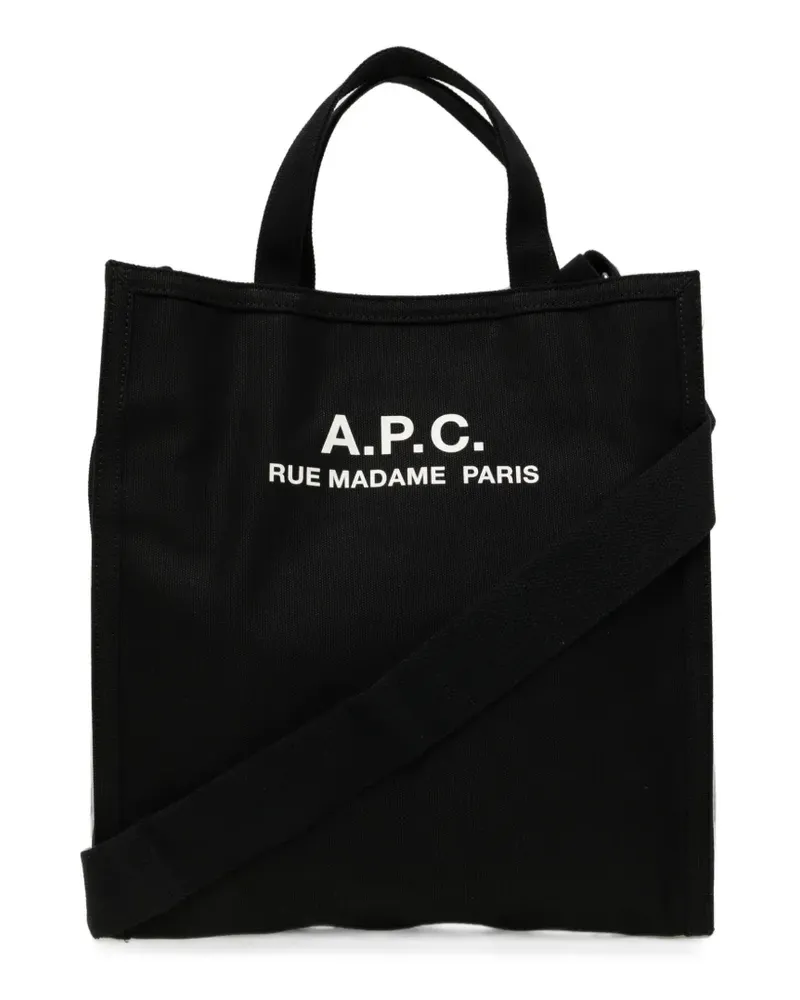 A.P.C. Handtasche mit Logo-Print - Schwarz Schwarz