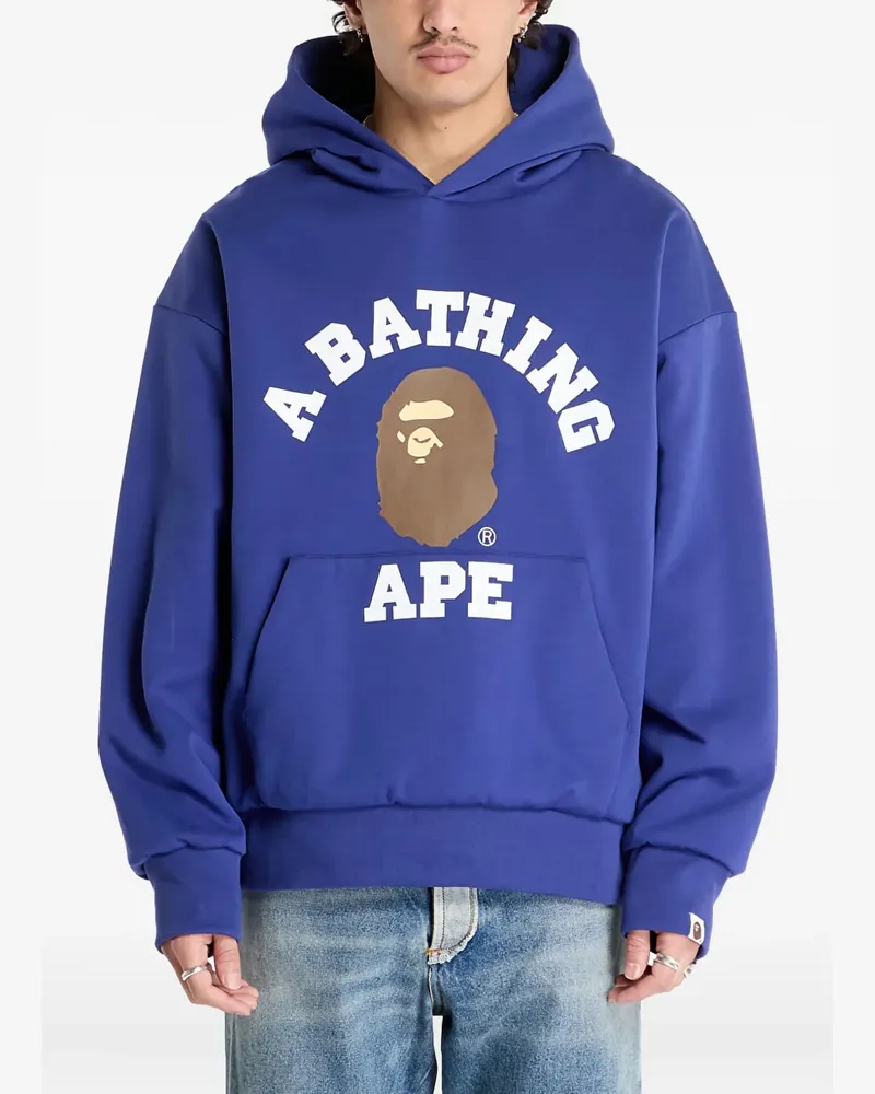 BAPE Hoodie mit Logo-Print - Blau Blau
