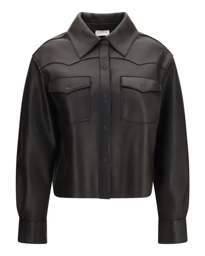 P.A.R.O.S.H. P.A.R.O H. western-yoke leather jacket - Braun Braun