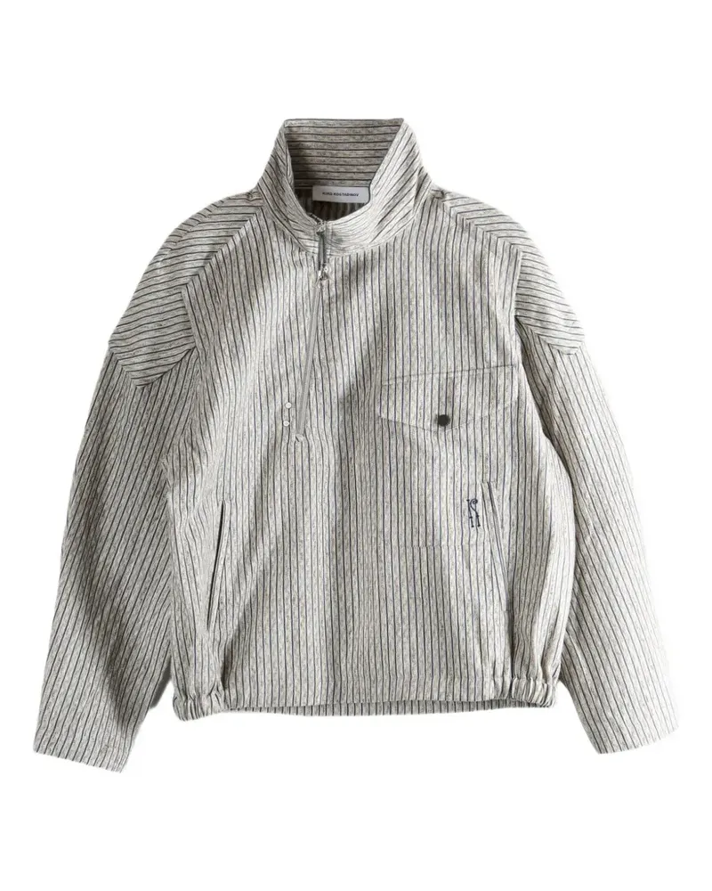 KIKO KOSTADINOV Gestreifte Jacke mit Reißverschluss - Grau Grau